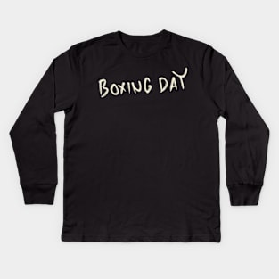 Hand Drawn Boxing Day Kids Long Sleeve T-Shirt